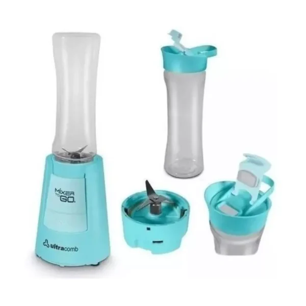 LICUADORA ULTRACOMB LC2203 CELESTE MIXER TO GO 350w BOT 600ml