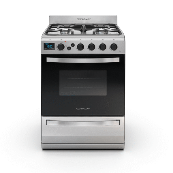COCINA ORMAY EVO ACERO 56cm INOX ENC GRILL TIMER DIG. REJ FUNDICION MULTIGAS