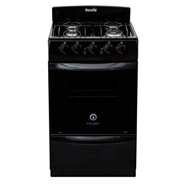 COCINA ESCORIAL PALACE CRISTAL NEGRO 51x60x95cm GE ENC LUZ FACIL LIMPIEZA CLASE