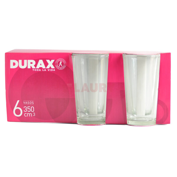 VASO DURAX SIX-PACK NILDA 350cc 6 unidades 17355