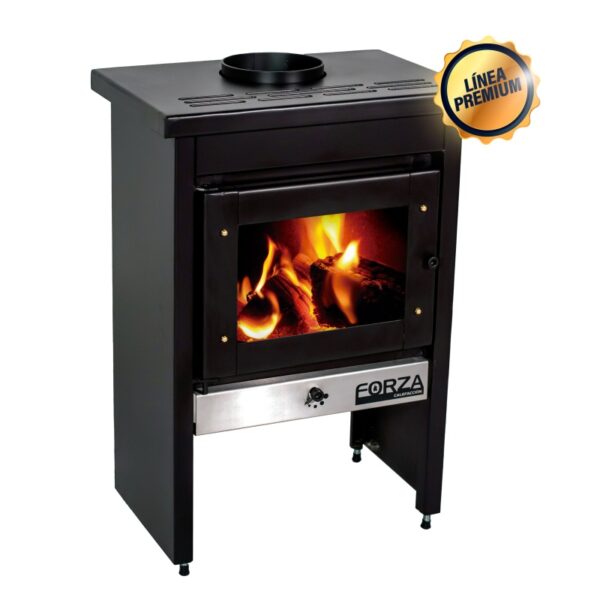 ESTUFA FORZA F-100 6500K 40-80m  730x340x500 BOCA 325x240 DOBLE COMBUSTION 6"