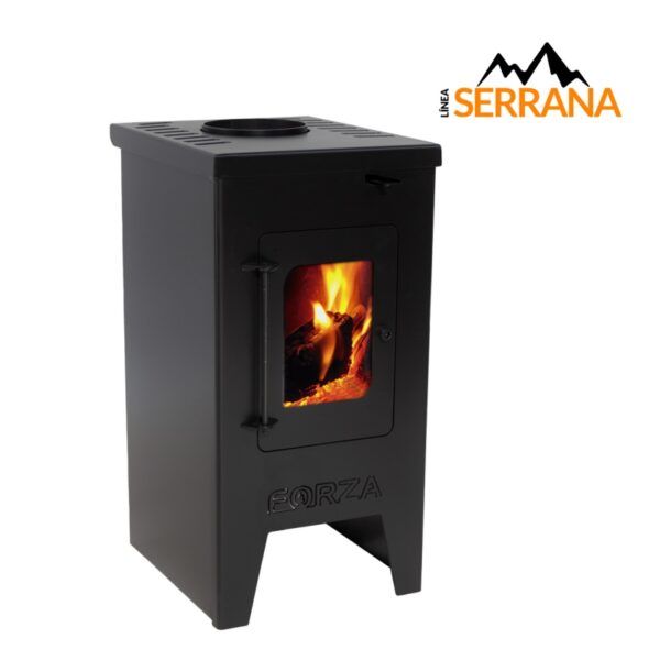 ESTUFA FORZA SERRANA  7500K 60-80m  350x455x680 BOCA 250x200 DOBLE COMBUSTION 6"
