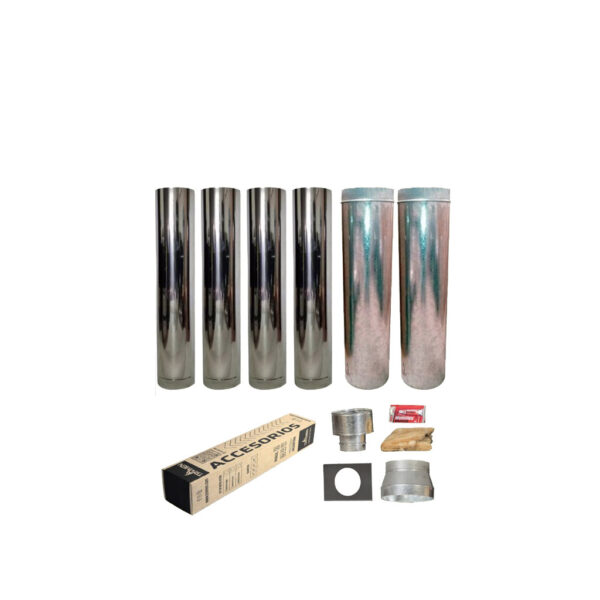 ESTUFA TROMEN KIT INSTALACION TECHO RECTA 6" 4x1m INOXIDABLE
