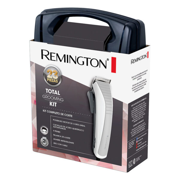 CORTA CABELLO REMINGTON HC4050 KITS 23 PIEZAS 9 PEINES BLANCA ELECTRICA