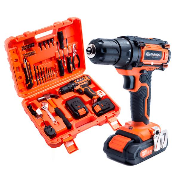 TALADRO DAEWOO DACD1800V2 18v INALAMBRICO 1 BAT KIT  0-350/1350 rpm