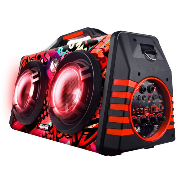 PARLANTE PORTATIL NOVIK SHOCK 26 400watts PMPO BLUETHOOTH 2x6.5" Bluetooth® BAT