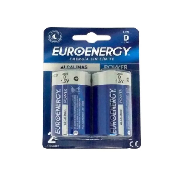 PILA EUROENERGY D ALCALINA x 2 UNIDADES EE20412BL12