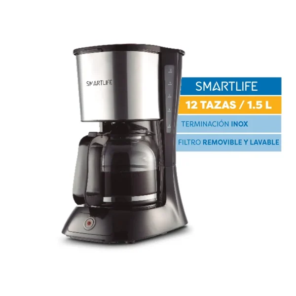 CAFETERA SMARTLIFE SL-CM9402 1.5ltrs 980w FILTRO LAVABLE