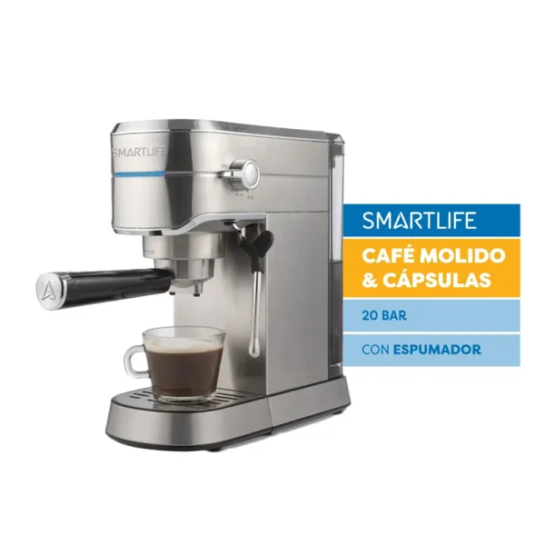 CAFETERA SMARTLIFE SL-EC5418NDG EXPRESSO 3 en 1+ CAPSULAS 20 BARES