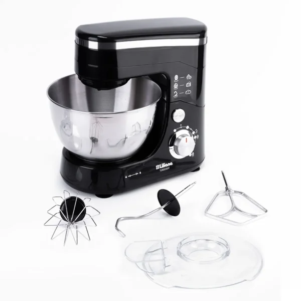 BATIDORA LILIANA TURBOBAT AB914N PLANETARIA NEGRA 4.5l 800w ACC ACERO INOX