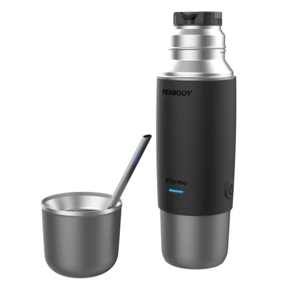 TERMO PEABODY 12/24v DARK GREY PE-ETL500D 95w 500ml 40 /75 /90  BOMBILLA MATE