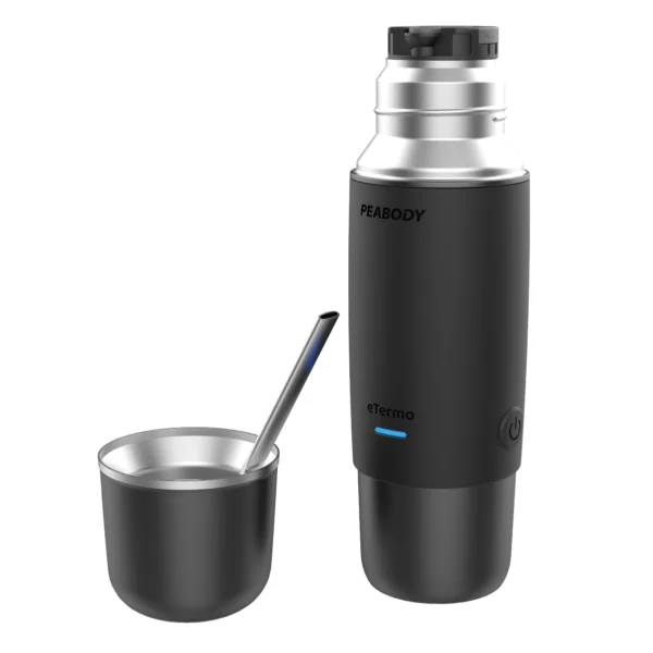 TERMO PEABODY 12/24v NEGRO PE-ETL500N 95w 500ml 40 /75 /90  BOMBILLA MATE