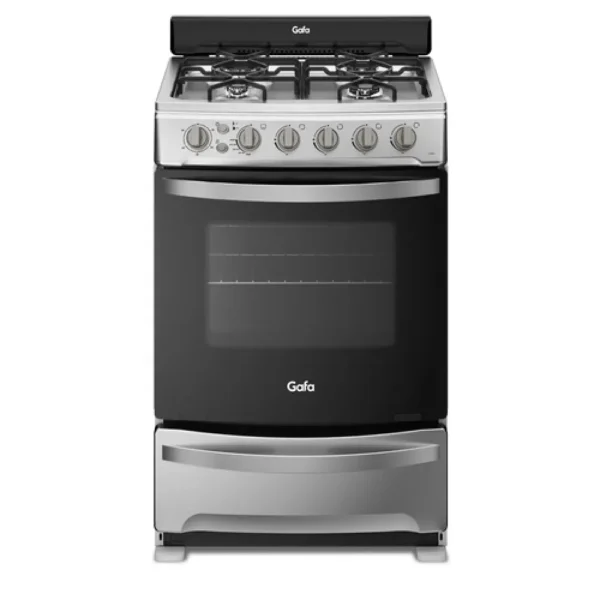 COCINA GAFA CGX56 INOX 4 HORNALLAS  AUTOLIMPIANTE LUZ ENCENDITO TIMER