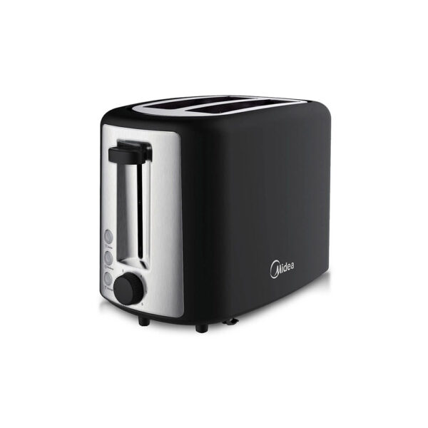 TOSTADORA MIDEA BT-PM2BAR1 NEGRA+INOX 6 NIVELES 770watts 2 REBANADAS