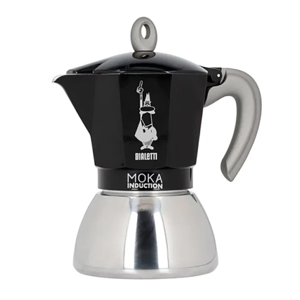 CAFETERA BIALETTI MOKA INDUCTION 6tz NEGRA 280ml MADE IN ITALY