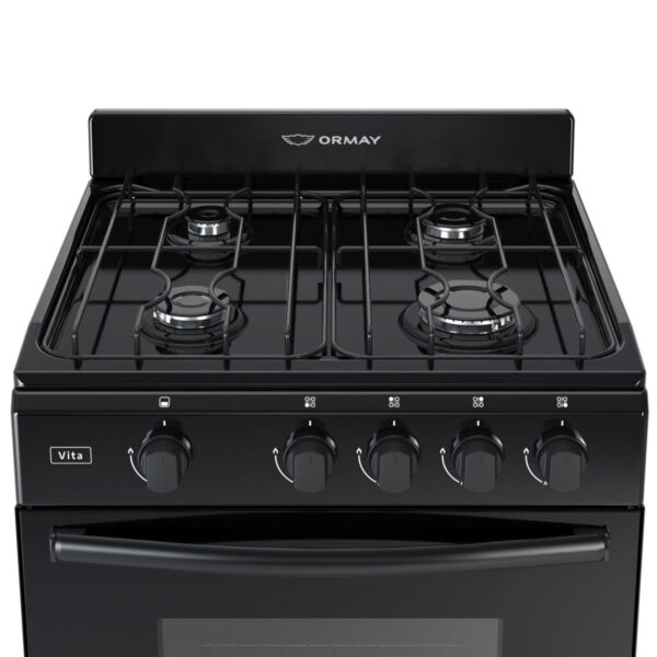 COCINA ORMAY VITA NEGRO 56cm Easy to Clean A+ MULTIGAS - Imagen 3