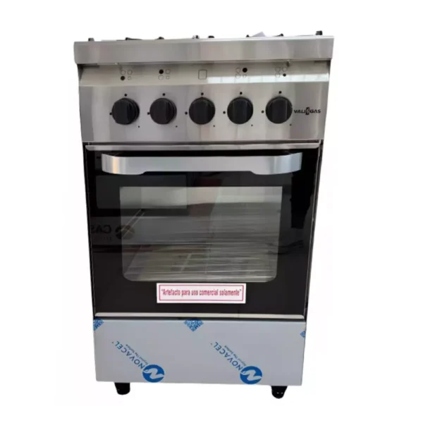 COCINA VALIGAS 52 ACERO VISOR REJA FUNDICION 52x62x87cm