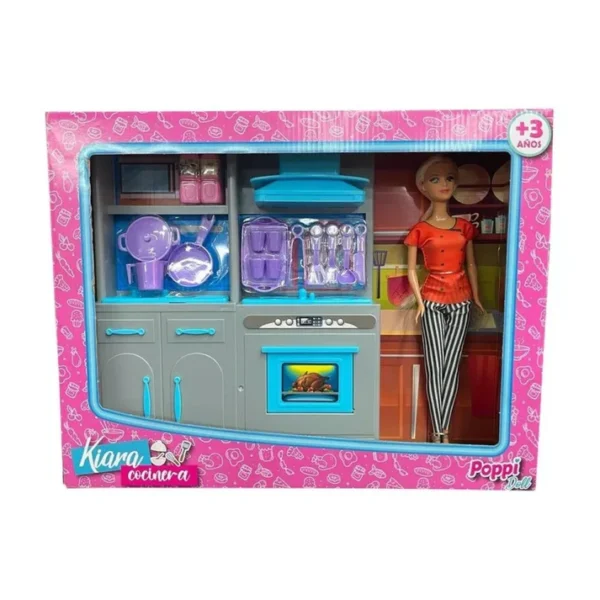 MUÑECA POPPI DOLL KIARA COCINERA +3 B920