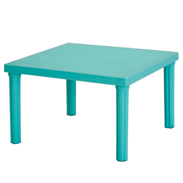 MESA VOSS2000 BARI VERDE PASTEL 75x75cm INFANTIL PATA CORTA