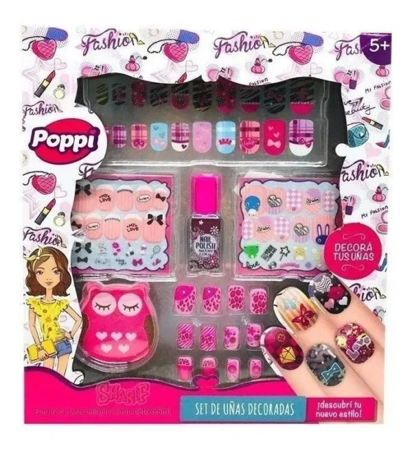 POPPI SET DE UÑAS DECORADAS +5años 5661 S22502