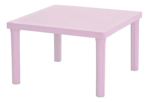 MESA VOSS2000 BARI ROSA PASTEL 75x75cm INFANTIL PATA CORTA