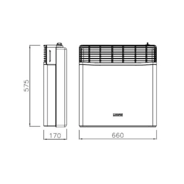 CALEFACTOR LONGVIE EBA5S 5000k BALANCEADO LINEA RECTA - Imagen 2