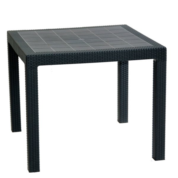MESA VOSS2000 FIDJI GRAFITO 90x90cm SIMIL RATAN