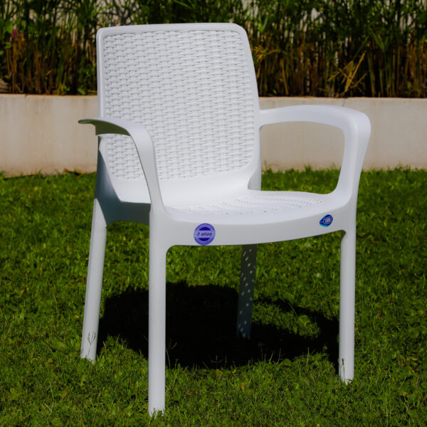 SILLON VOSS2000 GUINEA BLANCO SIMIL RATAN - Imagen 2