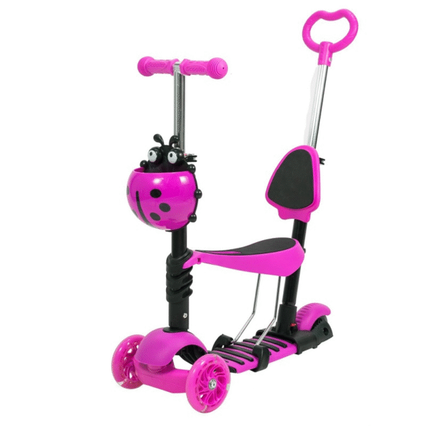 MONOPATIN BEBITOS L-508 3en1 3 RUDAS C/LUCES COLORES AZU-ROSA