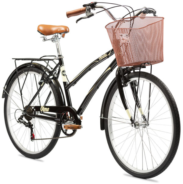 BIC. OLMO AMELIE RAPIDE 26" 6V SHIMANO ACERO CANASTO PORTA PAQUETE
