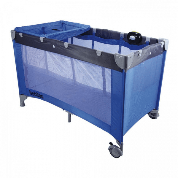 CUNA PRACTICA BEBITOS BE-PL810 TURQUESA CON BOLSO CON MUSICA Y CAMBIADOR