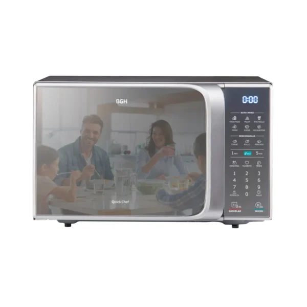 MICROONDA BGH B120DS20 20L SILVER 700W DIGITAL ECO 25,9x44x33,7 cm - Imagen 3