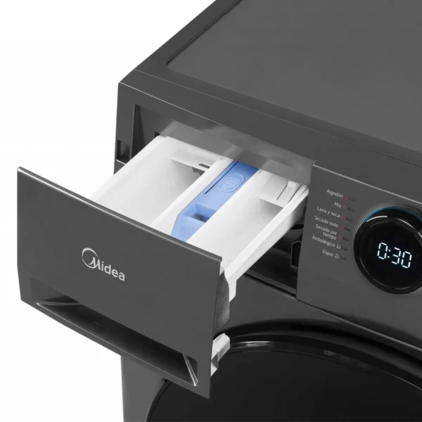 LAVASECARROPA MIDEA 12/8kg INVERTER TITANIUM MF200D120B/T 1400rpm 850x595x595cm - Imagen 3