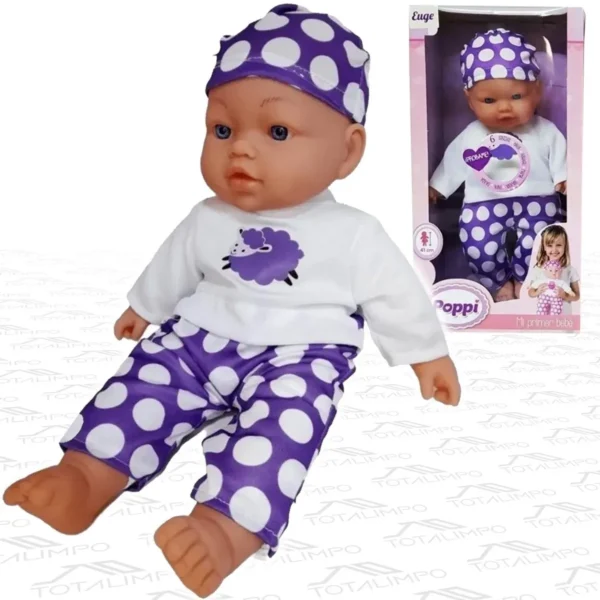 BEBE POPPI MI PRIMER BEBE 6 SONIDOS 41cm+3 años 5364-27007