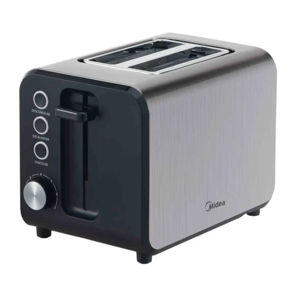 TOSTADORA MIDEA BT-MM2XAR1 INOX 7 NIVELES 800watts 2 REBANADAS 3 FUNCIONES - Imagen 2