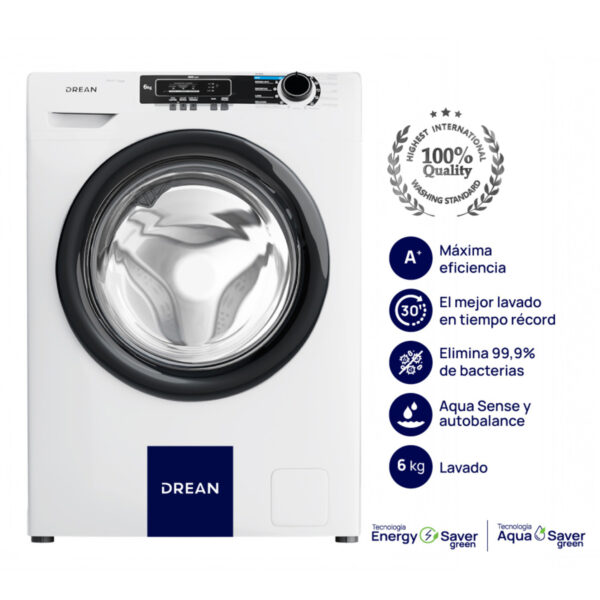 LAVARROPA DREAN 6KG LFDR0606LB0 600RPM ENERGYSAVER 85.50x59.50x49.50