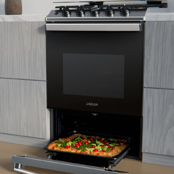 COCINA DREAN CD5614AI0 56cm INOX MULTIGAS ENC/LUZ C/TAPA LINEA PREMIUM EDITION - Imagen 6
