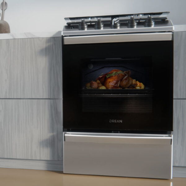 COCINA DREAN CD5614AI0 56cm INOX MULTIGAS ENC/LUZ C/TAPA LINEA PREMIUM EDITION - Imagen 7