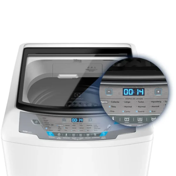 LAVARROPA ELECTROLUX ELAC310W BLANCO SUPERIOR 10KG 750RPM 104.5x60x63.5 - Imagen 6
