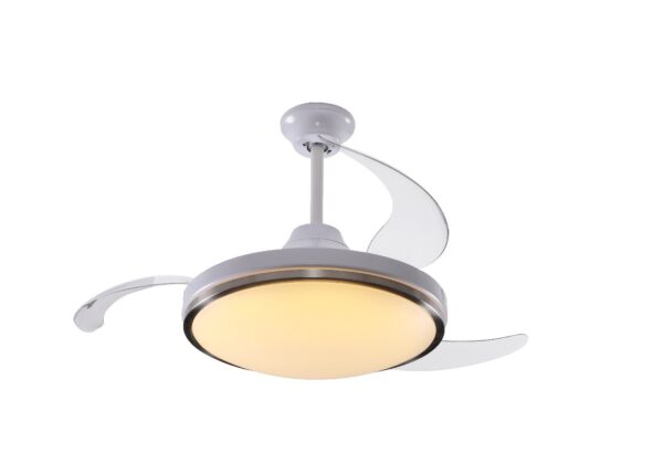 VENTILADOR PEABODY TECHO PE-VTRA420B BLANCO RETACTIL 42" LUZ LED C/REMOTO 100w