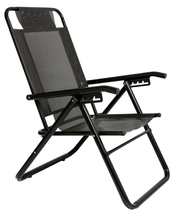 SILLON DESCANSAR ALUMINIO 1 " BLACK 5pos LONA COVERSOL