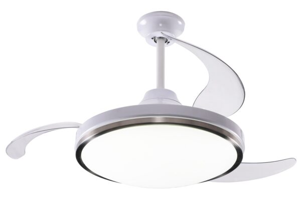 VENTILADOR PEABODY TECHO PE-VTRA420B BLANCO RETACTIL 42" LUZ LED C/REMOTO 100w - Imagen 3