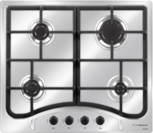ANAFE ORMAY SPAZIO IX INOX 4h 59x51cm ENC REJA FUNDICION