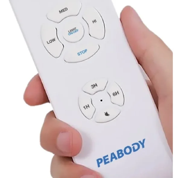 VENTILADOR PEABODY TECHO PE-VTRA420S SILVER RETACTIL 42" LUZ LED C/REMOTO 100w - Imagen 4