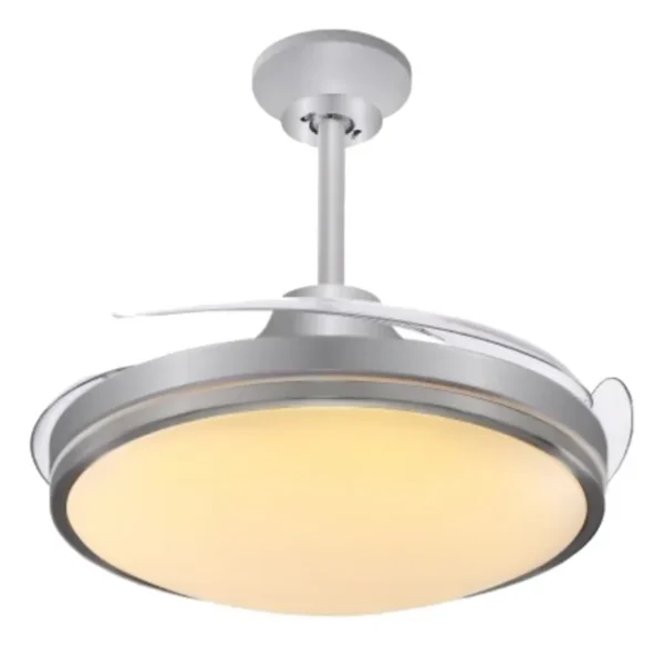 VENTILADOR PEABODY TECHO PE-VTRA420S SILVER RETACTIL 42" LUZ LED C/REMOTO 100w - Imagen 3