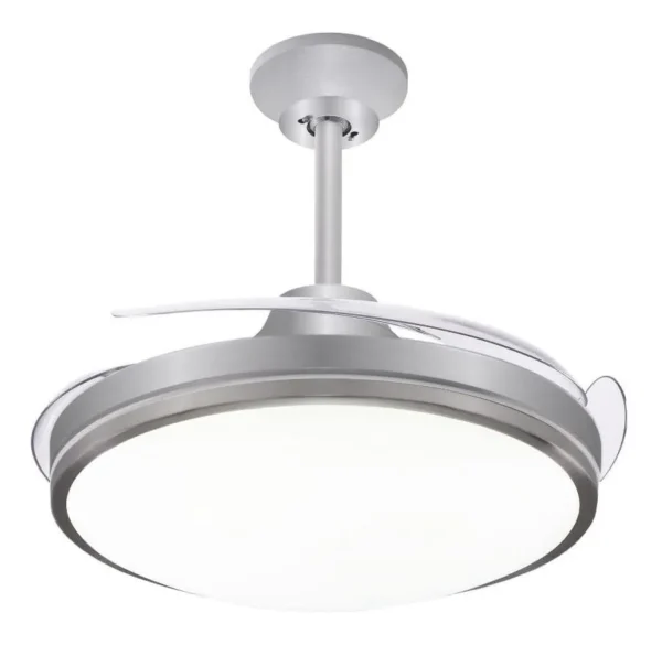 VENTILADOR PEABODY TECHO PE-VTRA420S SILVER RETACTIL 42" LUZ LED C/REMOTO 100w