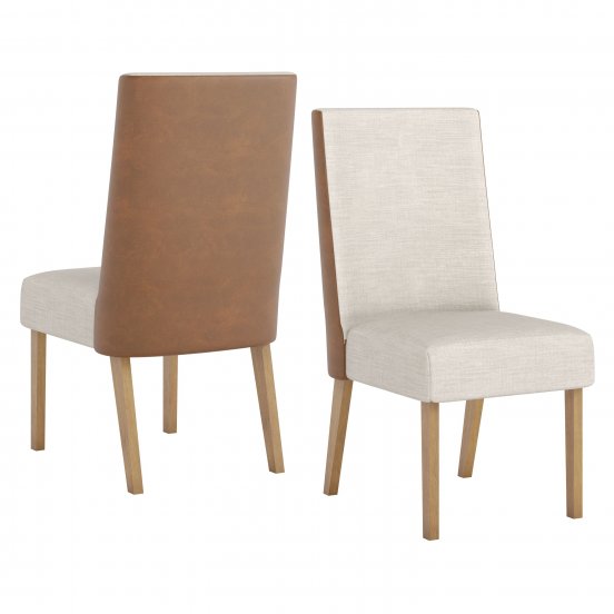 SILLA HENN ANNE SEC33-531 x2 LIN0/CORANO MADERA ASIENTO Y RESPALDO ESPUMA - Imagen 3
