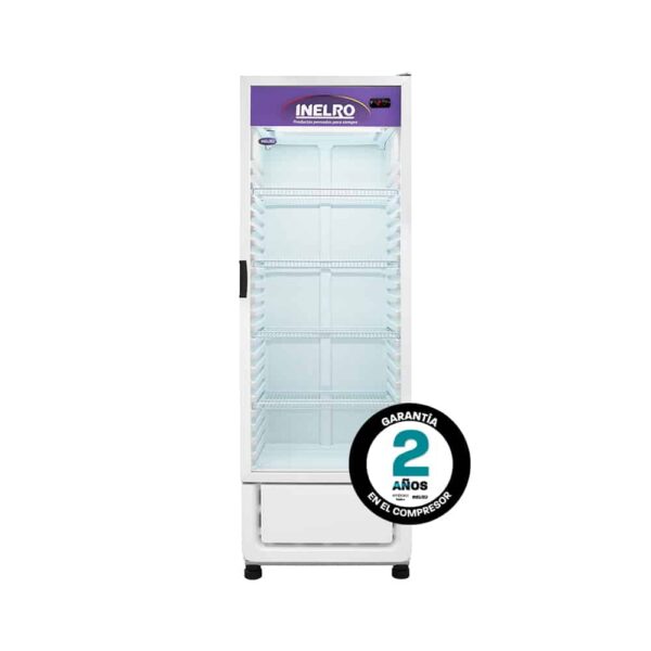 EXHIBIDORA VERTICAL INELRO MT-17  BLANCA 470L 2055x680x605 SIN CENEFA 5 ESTANTES