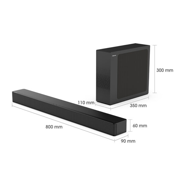 SOUNDBAR HISENSE A6 2.1ch 240w Dolby Digital Plus BT 5.3 800mm x 60mm x 90mm - Imagen 7