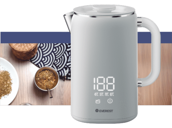 JARRA ELECTRICA EVEREST LM-1703 BLANCA 1.7L DIGITAL CORTE MATE